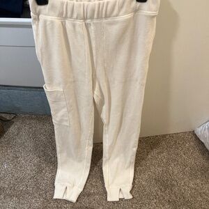 Thrive society, white lounge, pants, new size small